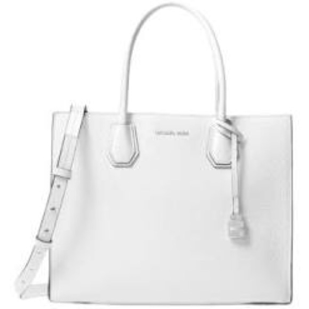 Michael Kors White Mercer Large Tote